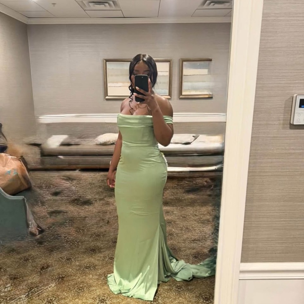 Sage corset gown/maxi dress